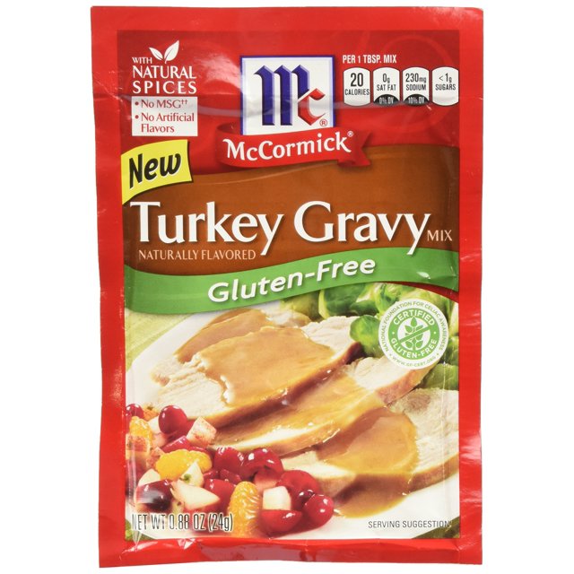 McCormick Turkey Gravy Mix, MMF7 Gluten Free, 0.88 OZ (Pack of 6