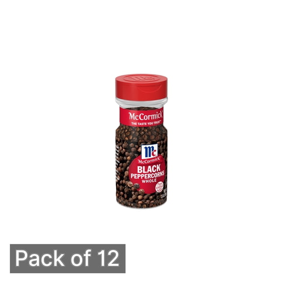 McCormick Whole Black Peppercorns (Pack of 12)