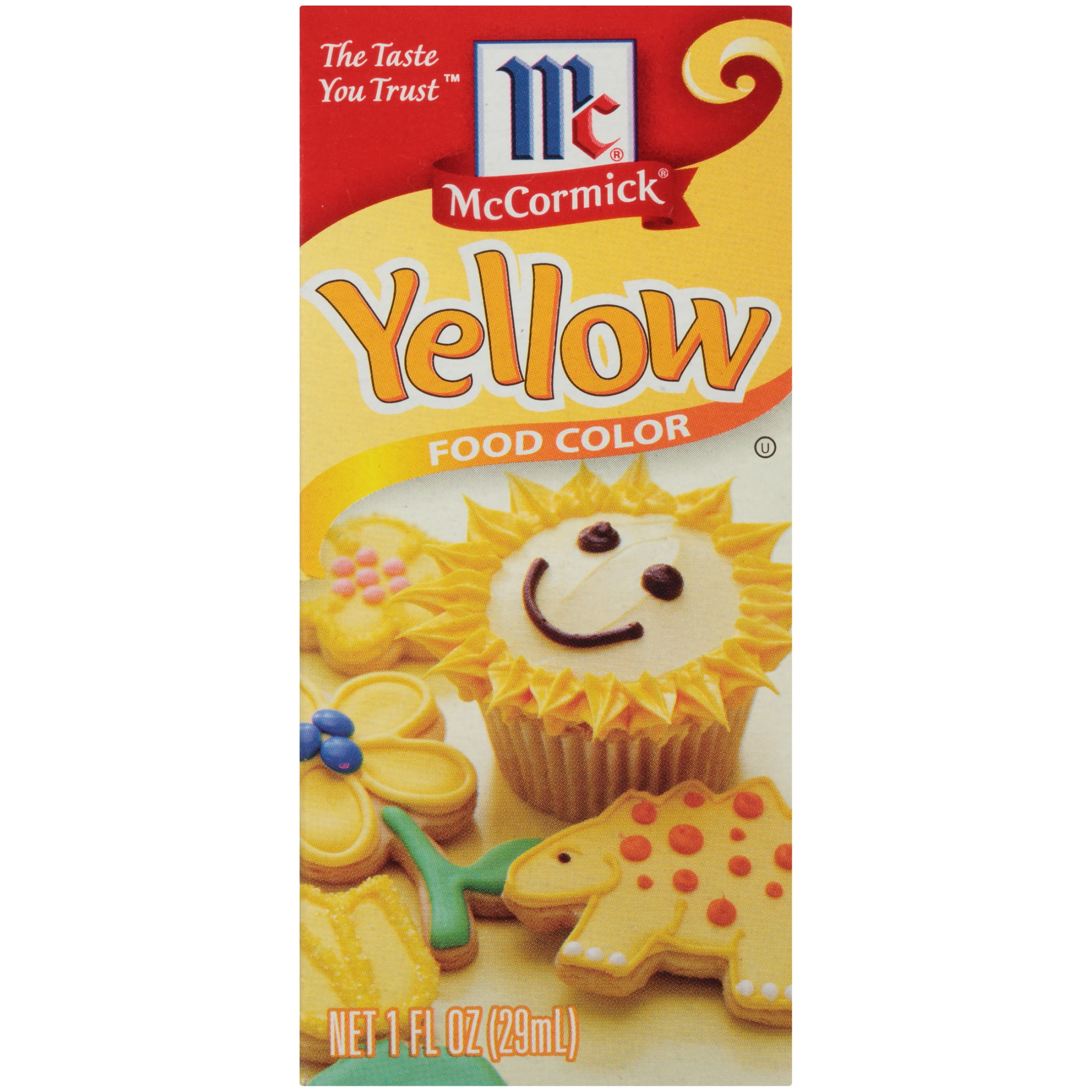 McCormick Gluten Free Yellow Food Color, 1 fl oz Box - Walmart.com