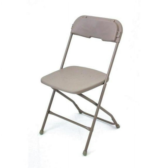 McCourt 65000 Series 5 Stackable Folding Chair - Neutral on Neutral Frame