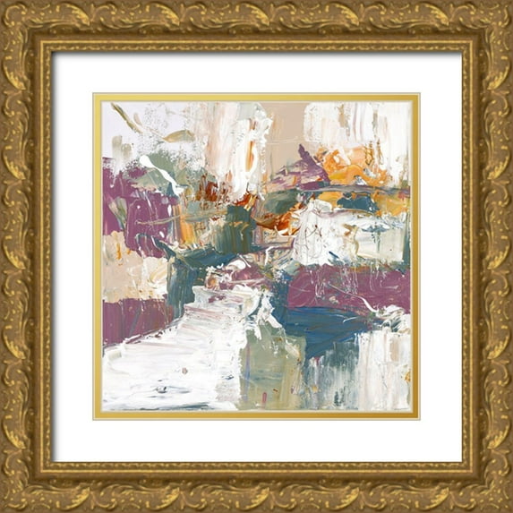 McCourt, Suzanne 12x12 Gold Ornate Wood Framed with Double Matting Museum Art Print Titled - Free Flowing