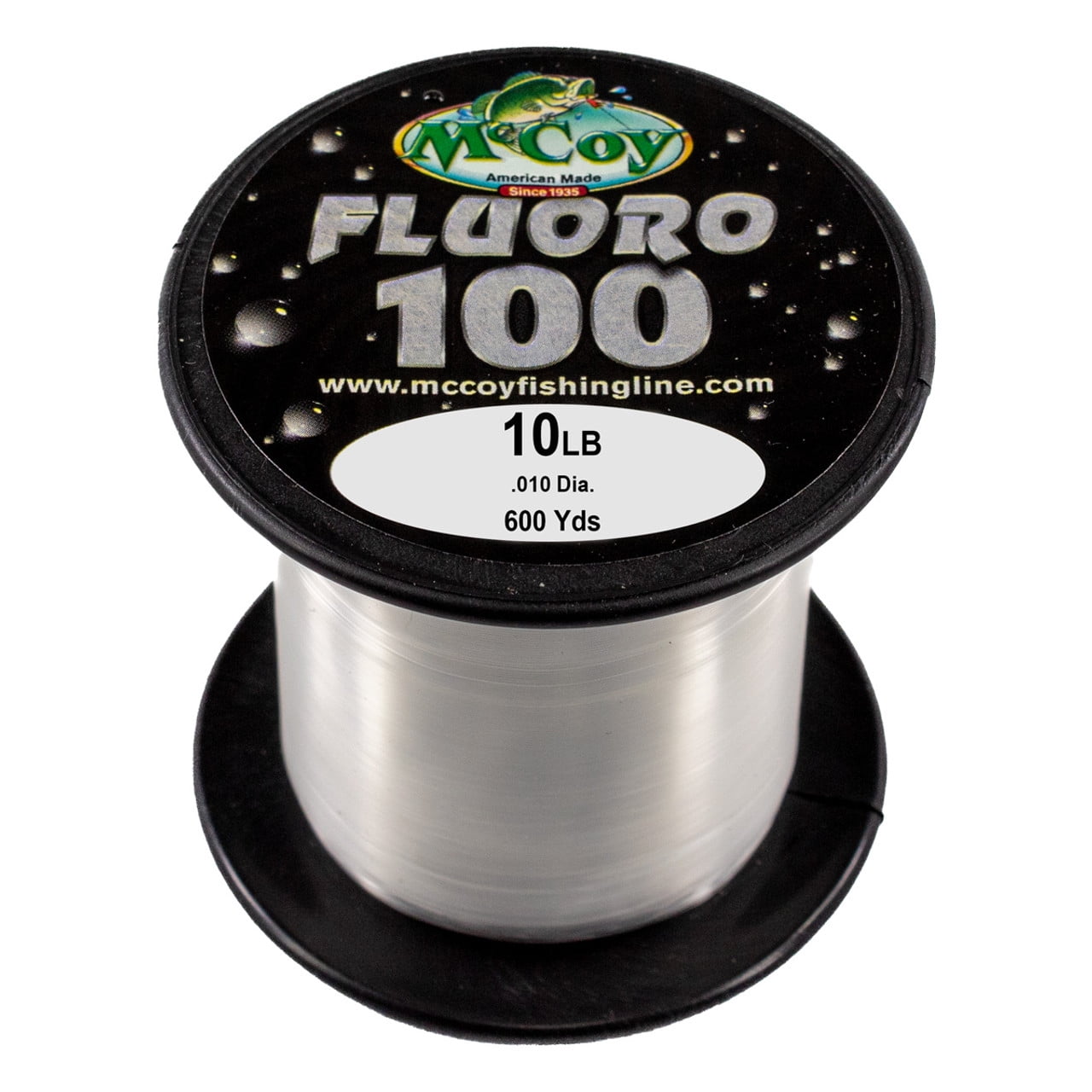 McCoy Fluoro 100 Premium Fluorocarbon Fishing Line (10lb Test (.010" Dia) - 600 Yards)