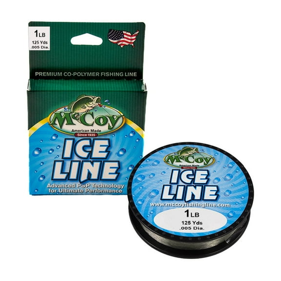 McCoy Ice Line Premium CoPolymer Monofilament Ice Fishing Line (1lb Test (.005" Dia) - 125 Yards)