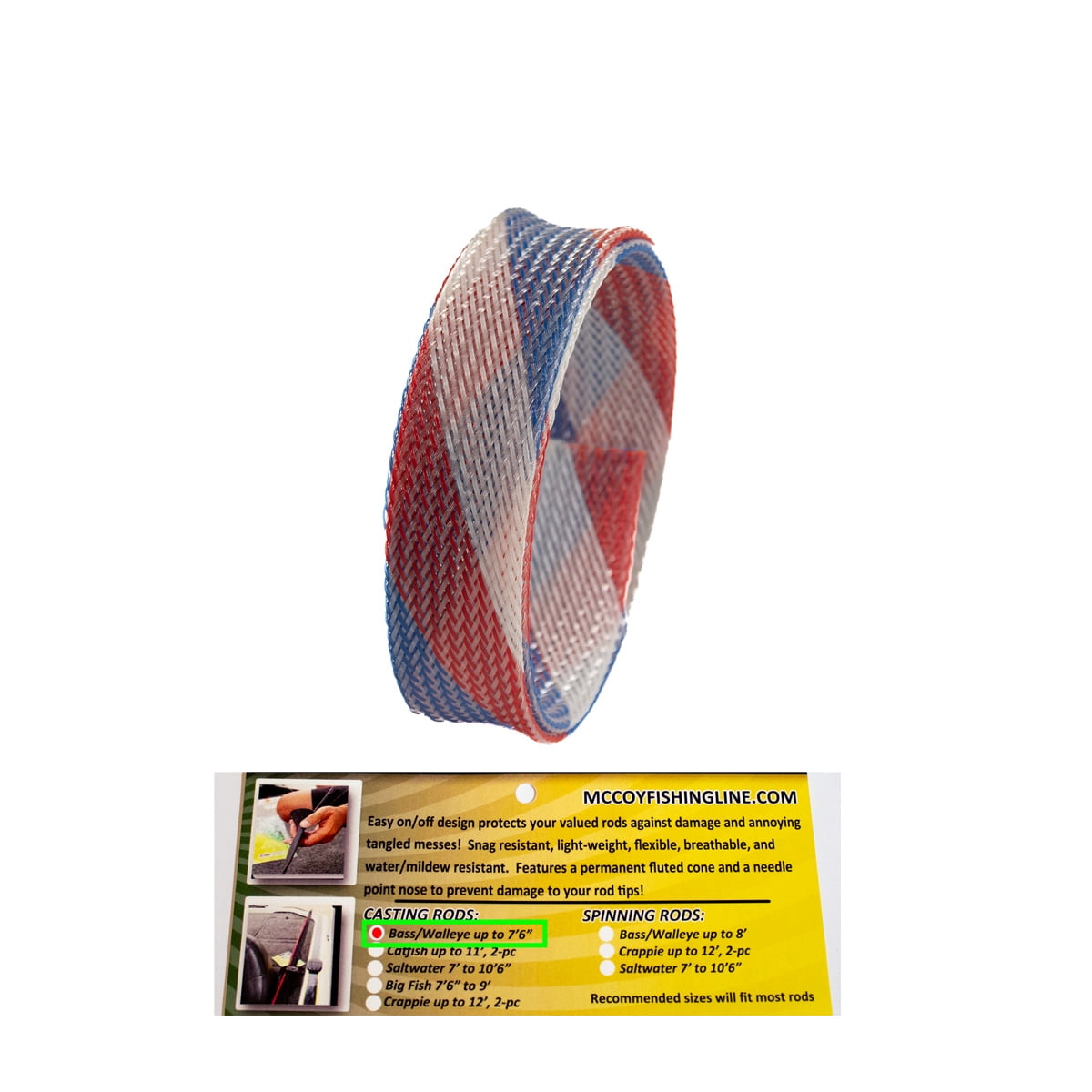 McCoy Rod Shield Casting (Patriot [Bass/Walleye] Fits Rods up to 7'6 ...