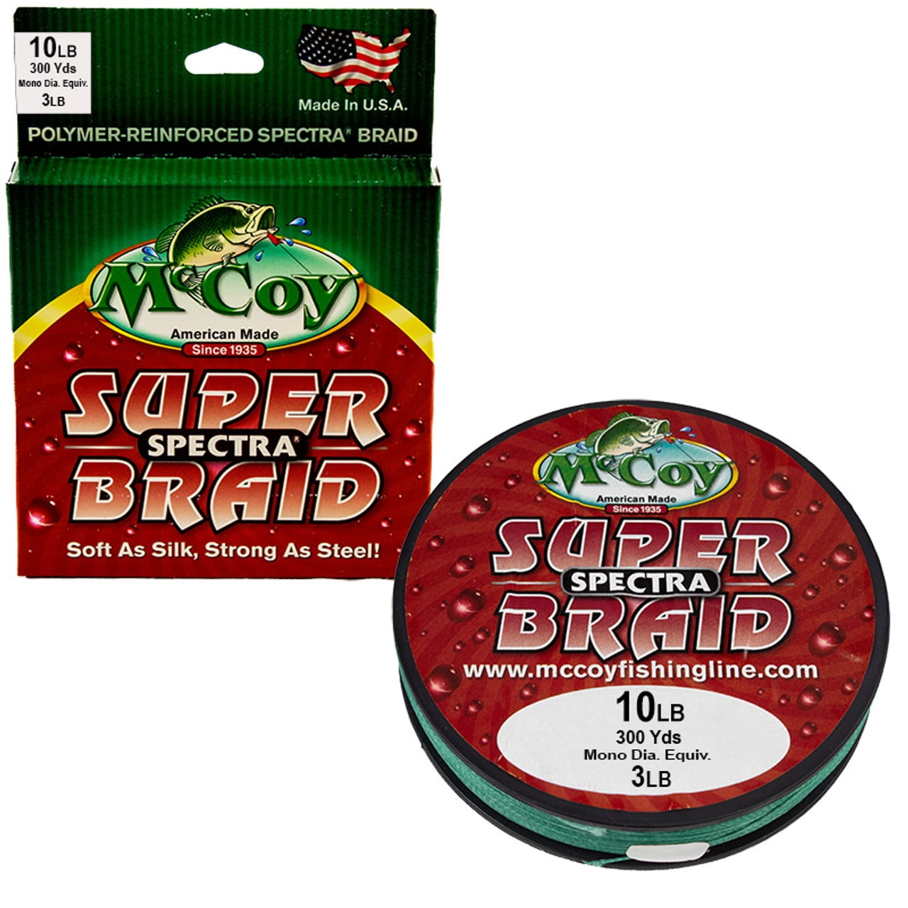 Mccoy Super Spectra Braid Mean Green Premium Tight Weave Braided Fishing Line (130lb Test (.019 inch Dia) - 150 Yards), Size: 130lb Test (.019 Dia) 
