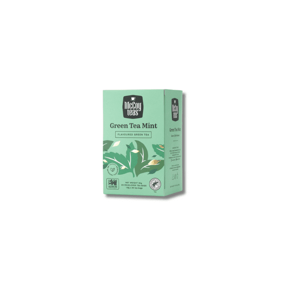 McCoy Teas Mint Green Tea Flavored Green Tea with Peppermint, Premium Ceylon Tea from Sri Lanka (Pack of 1)