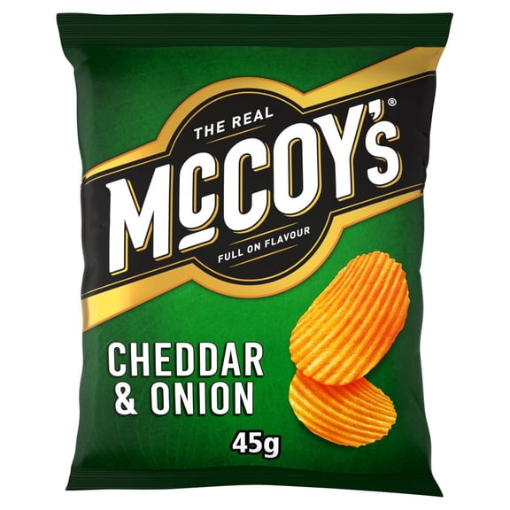 McCoy's Cheddar & Onion Grab Bag Crisps 45g (pack of 26)