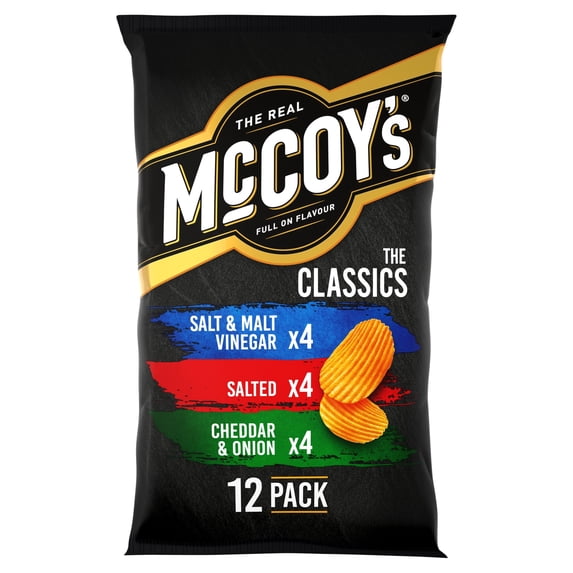 McCoy's Classic Variety Multipack Crisps 12x25g, Imported from Britain