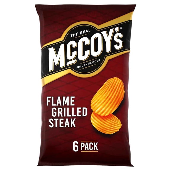 McCoys Flame Grilled Steak 30g x 6 per pack - Pack of 6