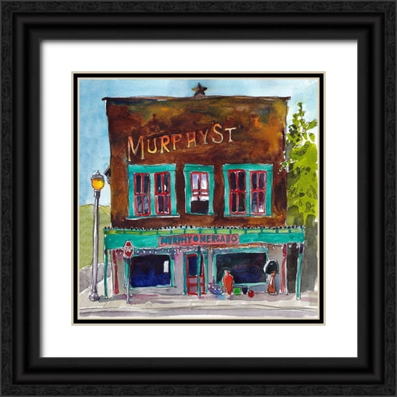 McCreery, Paul 12x12 Black Ornate Wood Framed with Double Matting Museum Art Print Titled - Urban Scape III