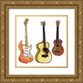 thumbnail image 1 of McCreery, Paul 12x12 Gold Ornate Wood Framed with Double Matting Museum Art Print Titled - Strummin I, 1 of 4