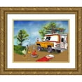thumbnail image 1 of McCreery, Paul 14x12 Gold Ornate Wood Framed with Double Matting Museum Art Print Titled - Camp Out I, 1 of 4
