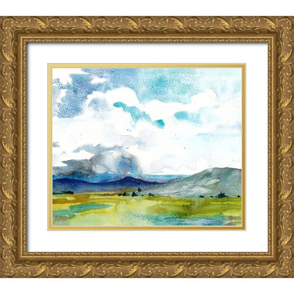 McCreery, Paul 14x12 Gold Ornate Wood Framed with Double Matting Museum Art Print Titled - May Sky Studies I