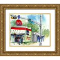 thumbnail image 1 of McCreery, Paul 14x12 Gold Ornate Wood Framed with Double Matting Museum Art Print Titled - Urban Lines and Poles I, 1 of 4