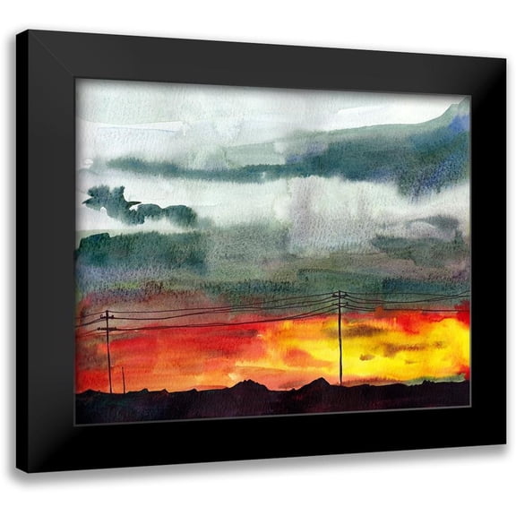 McCreery, Paul 24x20 Black Modern Framed Museum Art Print Titled - Night Sky II
