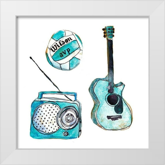 McCreery, Paul 26x26 White Modern Wood Framed Museum Art Print Titled - Beach Vibes III