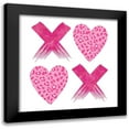 thumbnail image 1 of McCully, Jennifer 12x12 Black Modern Framed Museum Art Print Titled - XOXO Pink Leopard, 1 of 5