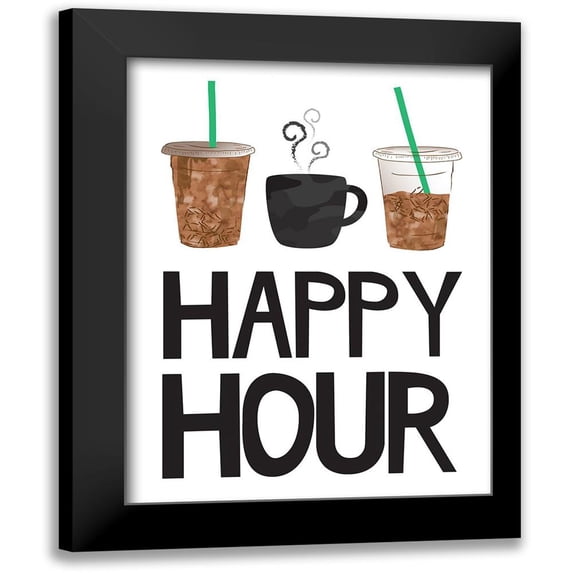McCully, Jennifer 12x14 Black Modern Framed Museum Art Print Titled - Happy Hour