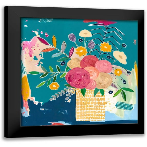 McCully, Jennifer 15x15 Black Modern Framed Museum Art Print Titled - Tammys Bouquet