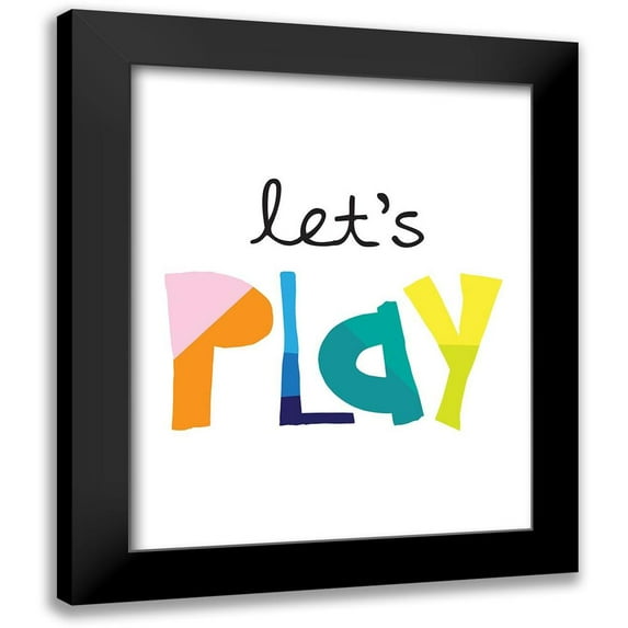McCully, Jennifer 20x24 Black Modern Framed Museum Art Print Titled - Lets Play Bright