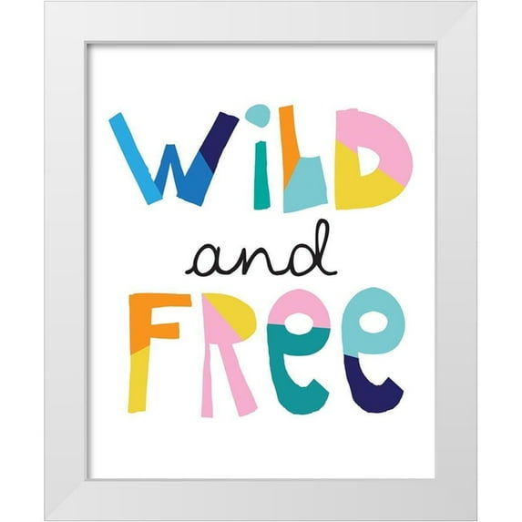 McCully, Jennifer 20x24 White Modern Wood Framed Museum Art Print Titled - Wild Free Bright