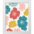 thumbnail image 1 of McCully, Jennifer 26x32 White Modern Wood Framed Museum Art Print Titled - Flower_Pattern_Palette1_Watercolor, 1 of 4