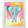 thumbnail image 1 of McCully, Jennifer 26x32 White Modern Wood Framed Museum Art Print Titled - Tie Dye Elephant, 1 of 4
