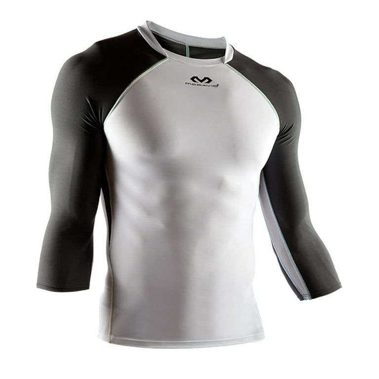 McDavid Sport Compression Shirt With Short Sleeves, White, Adult Small