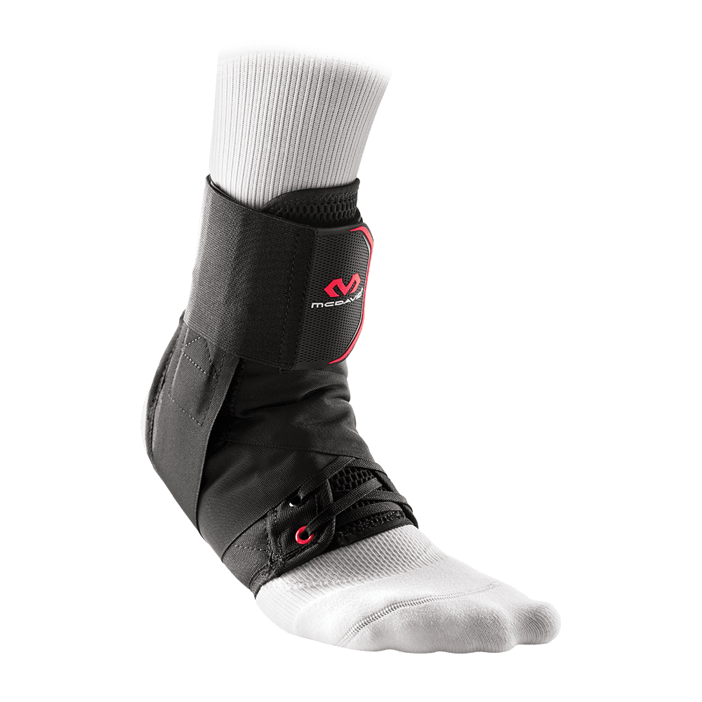 McDavid Ankle Brace w/Straps, Adult M, BLACK