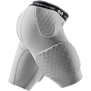 McDavid Hex Dual-Density Shorts with Contoured Wrap-Around Thigh Gray Medium