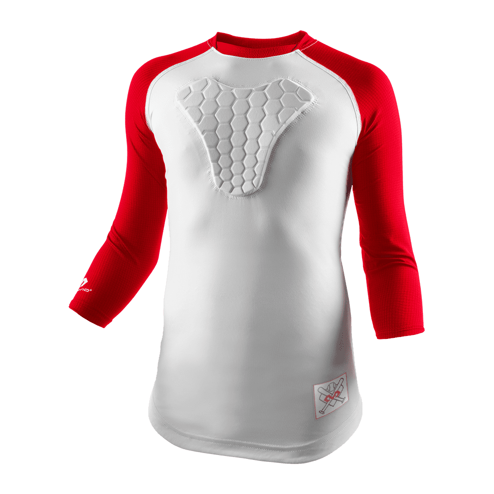 McDavid Hex Sternum 3/4 Shirt Wht/Sca Youth Small