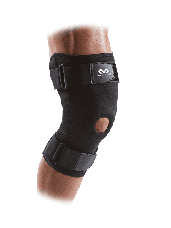Knee Brace with Dual Hinges, Black, Adult Small/Medium
