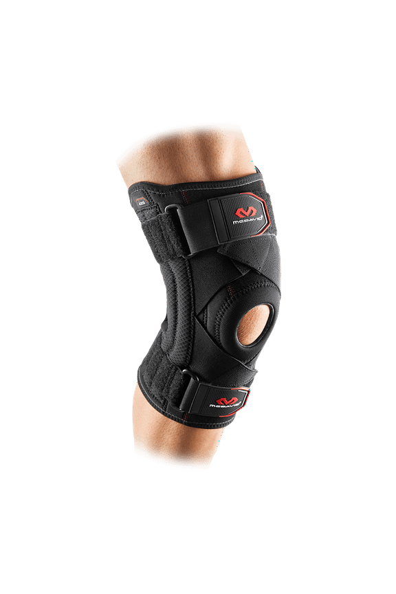MD425 Knee Support w/Stays & Cross Straps, Adult L, BLACK