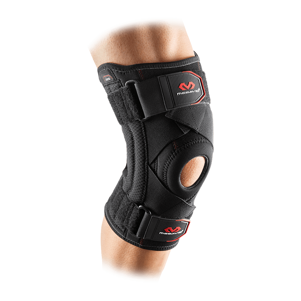 McDavid Brand Level 2 Knee Support With Stays And Cross Straps, Black, Adult Size Medium