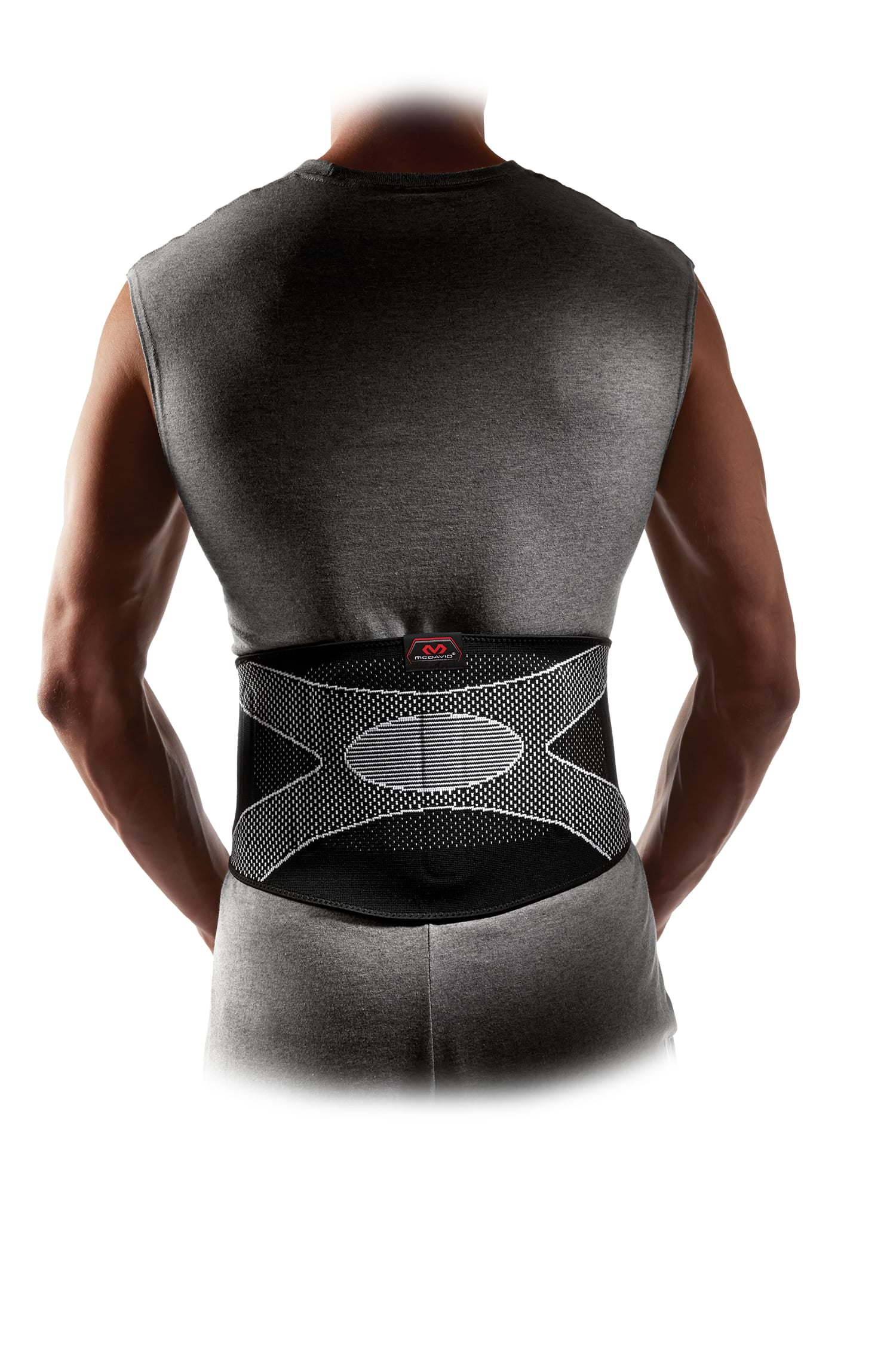 McDavid MD5119 Back Support/4-Way Elastic w/Pad, Adult REGULAR, BLACK ...