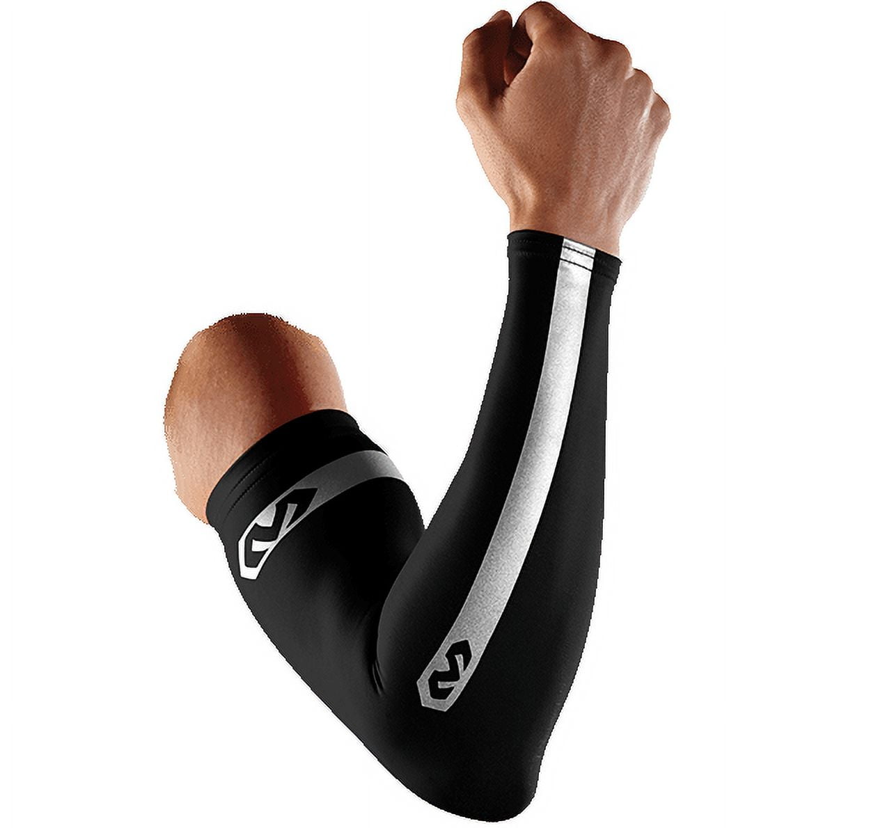 McDavid Compression Reflective Arm Sleeves - Pair, 80% Nylon/20% Spandex, UV Protection - View #8