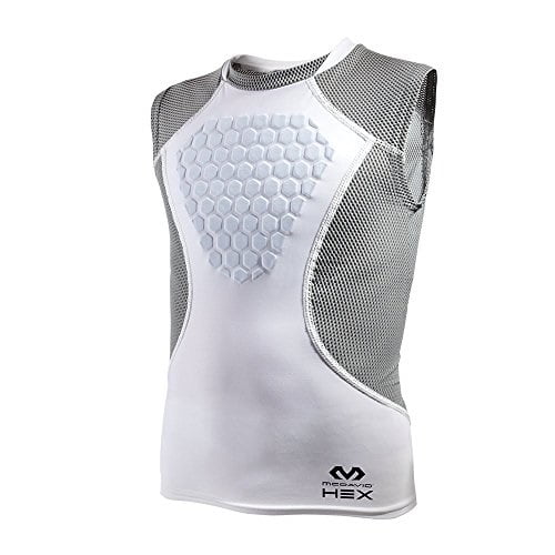 McDavid MD7610 Hex Sternum Shirt , Youth XL, WHT/GREY