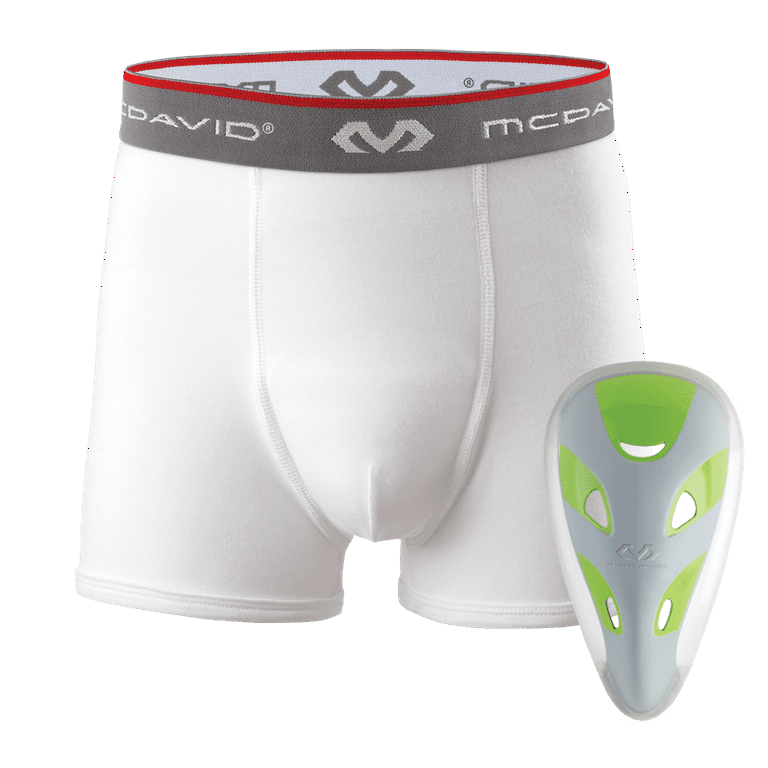 McDavid MD9140 Boxer Brief With Flex-Cup, Youth Regular, White