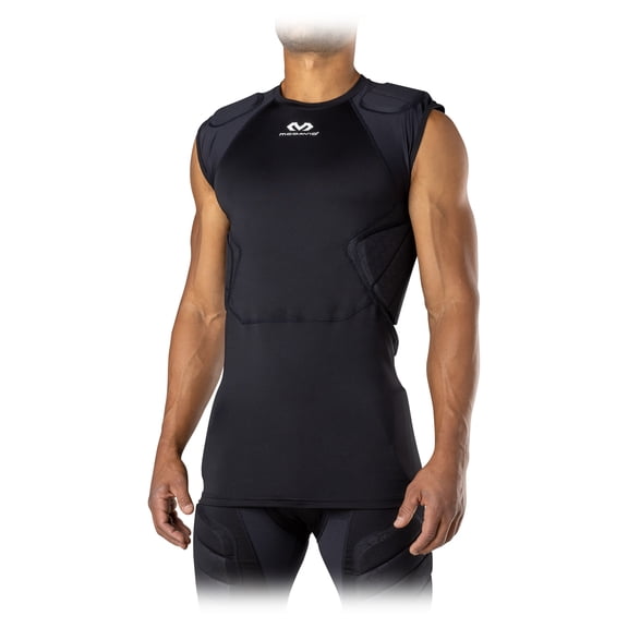 McDavid Rival Integrated Shirt/5-Pad Black Youth Medium