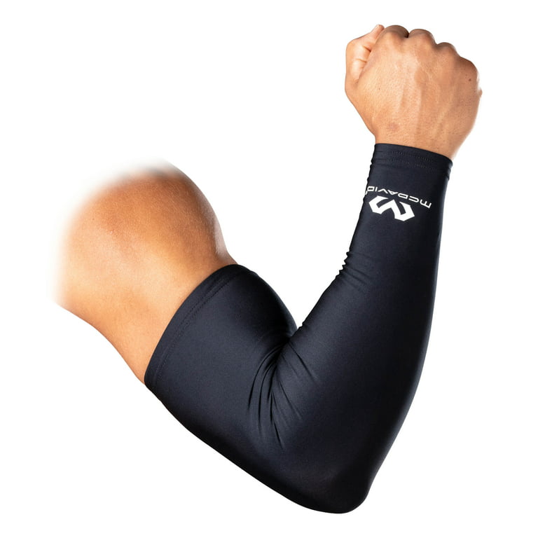 McDavid Sport Compression Arm Sleeve Pair, Black, Adult Small/Medium
