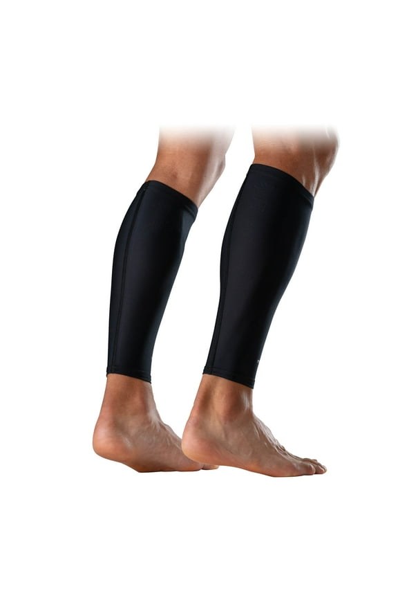 Sport Compression Calf Sleeves Pair Black Unisex Adult Small/Medium