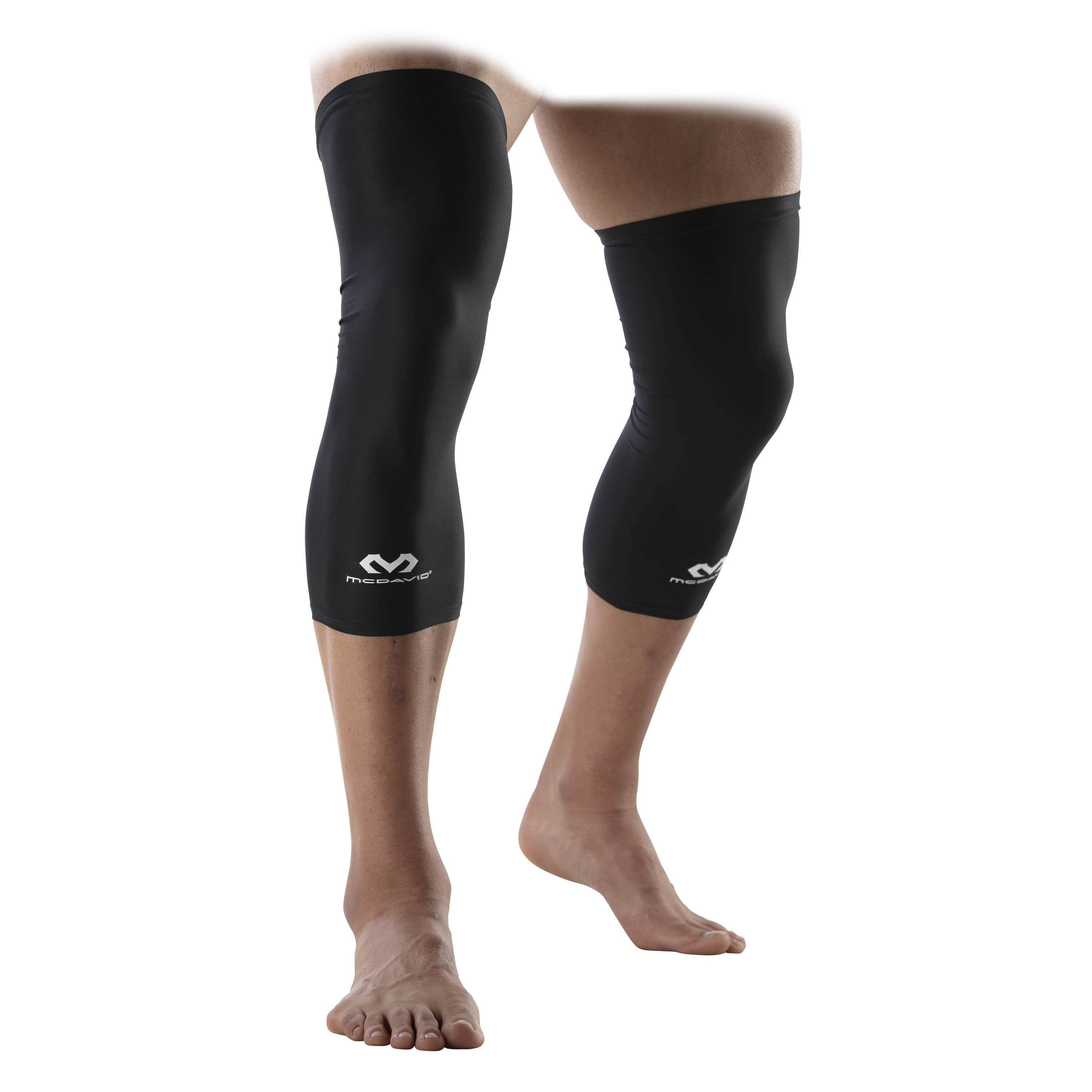 McDavid Sport Compression Knee Sleeves, Pair, Black, Adult Large