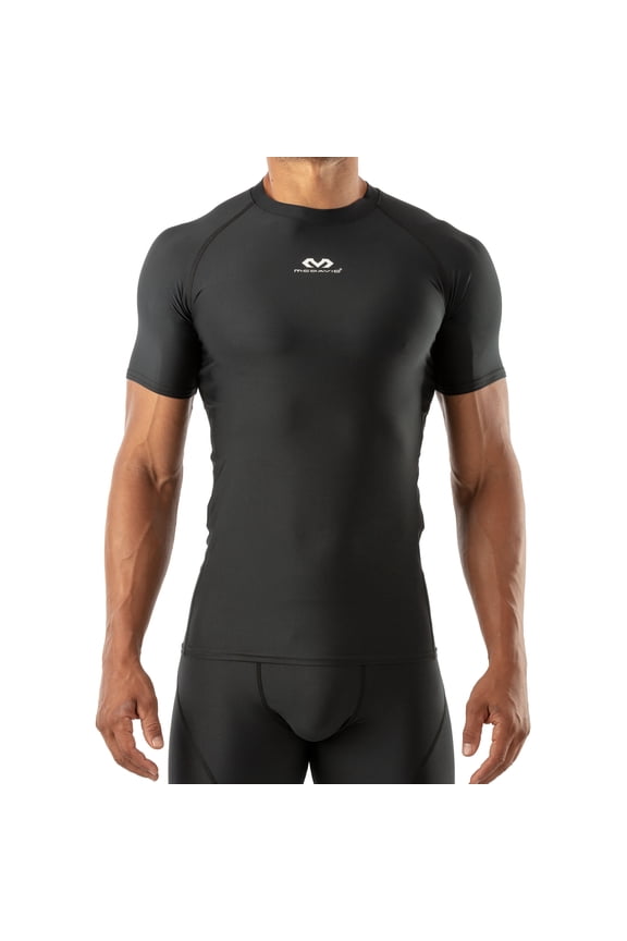 Sport Short Sleeve Compression Shirt, Adult Men's Large, Black