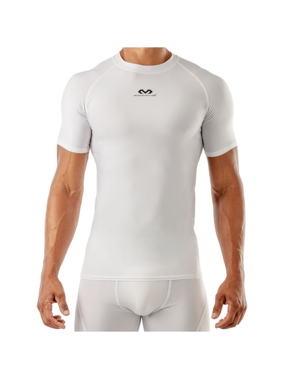 Sport Short Sleeve Compression Shirt Adult Men's Medium, White