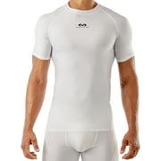 McDavid Sport Compression Shirt With Short Sleeves, White, Adult X-Large