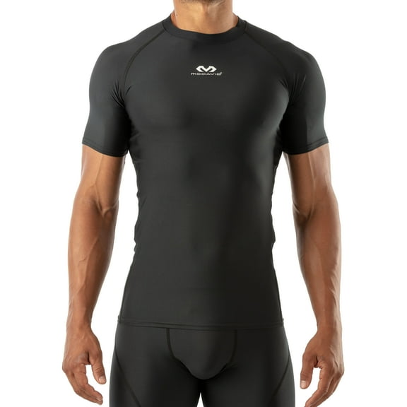 McDavid Sport Short Sleeve Compression Shirt, Adult Men's Small, Black