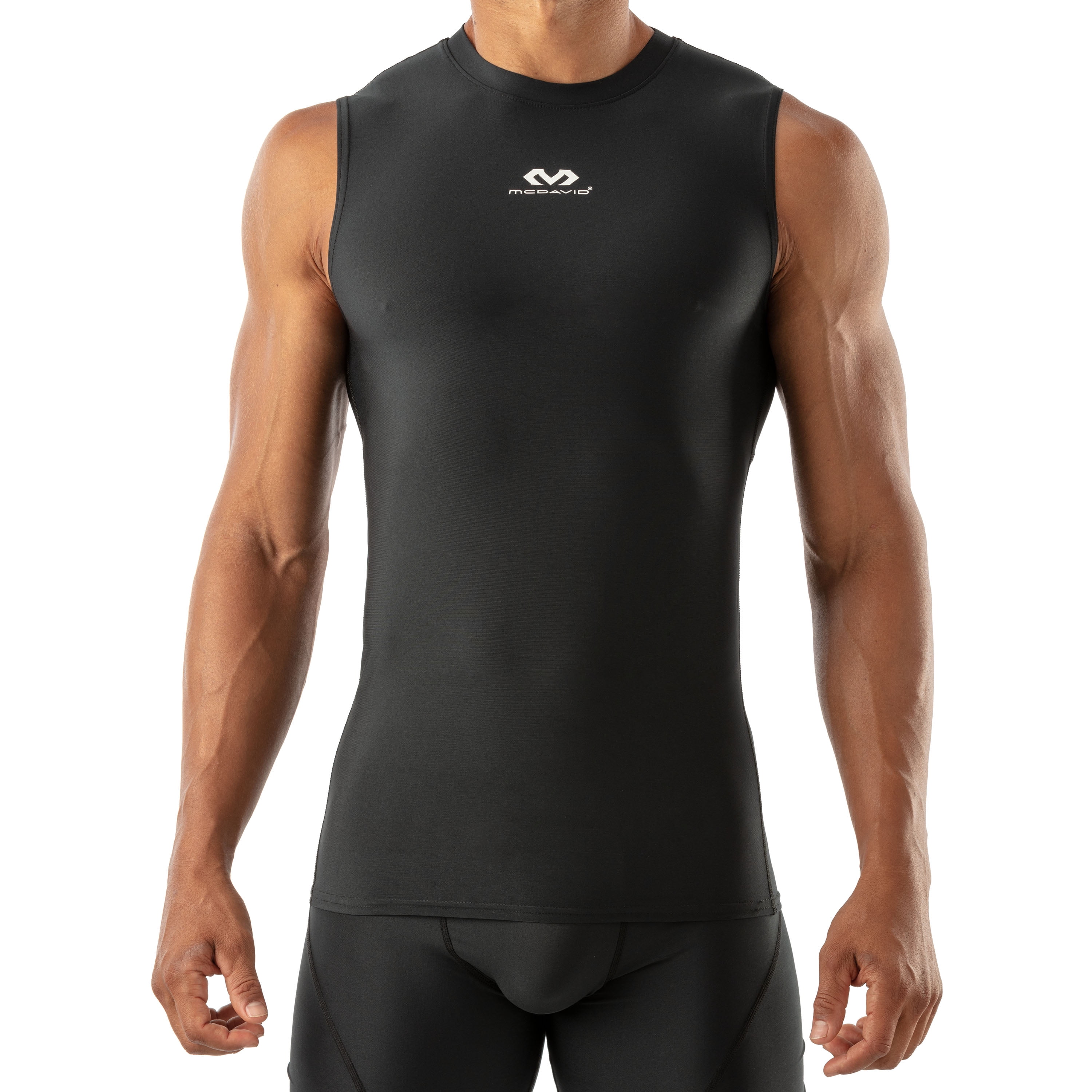 McDavid Sport Sleeveless Compression Tank Shirt, Adult Men's Small, Black