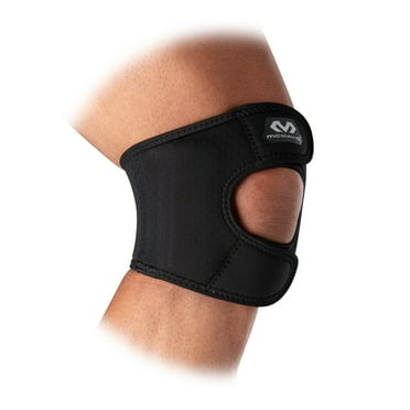 McDavid Sport Patella Pain Relief Adjustable Black Knee Patella Support Wrap with Dual Straps, Small/Medium