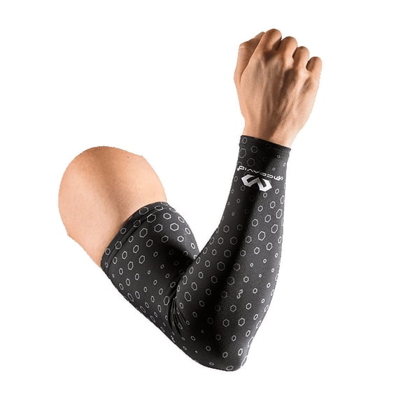 McDavid Ucool Compression Arm Sleeves, Cooling, UV Protection, Adult M, Black, Pair