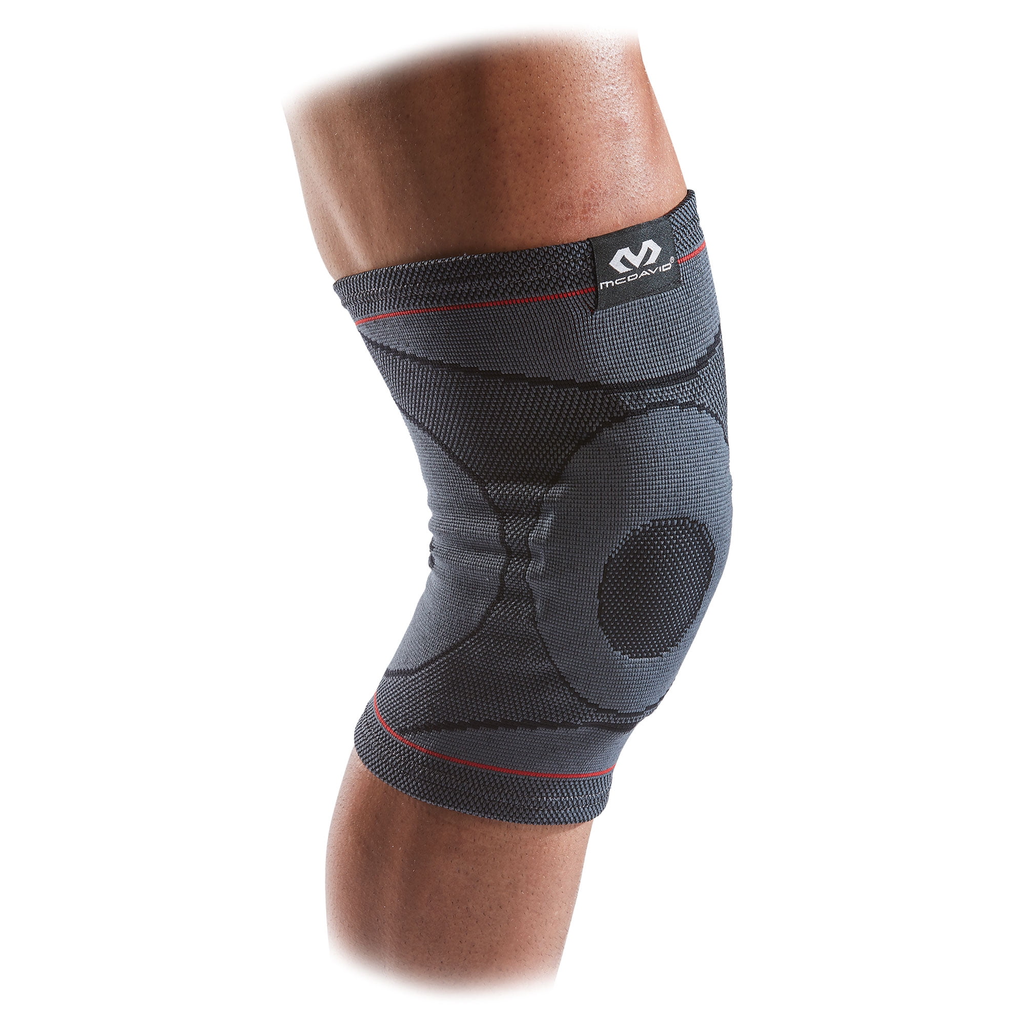 McDavid Sport Knee Compression Knit Sleeve W/ Gel Buttress, Gray,  Small/Medium, Fitness Recovery